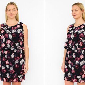 NY Collection Floral Dress - Black and Pink